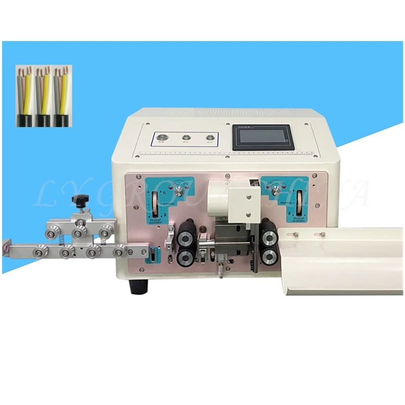 LY 810NT Max 7.5mm2 4 Wheels Drive Electric Round Sheath Wires Inner and Outer Double Layers Peeling Cutting Machine 220V 110V