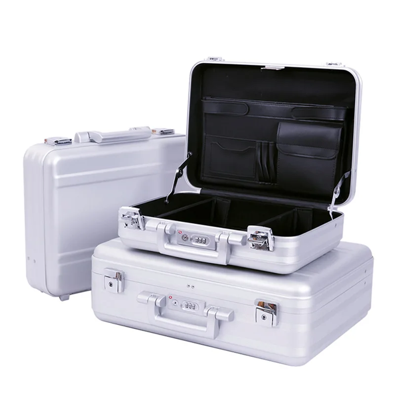 xx-Hot Selling Product  Aluminium Tool Case Heavy Duty Aluminum Briefcase for Documents Storage Custom Lawyer Briefcase