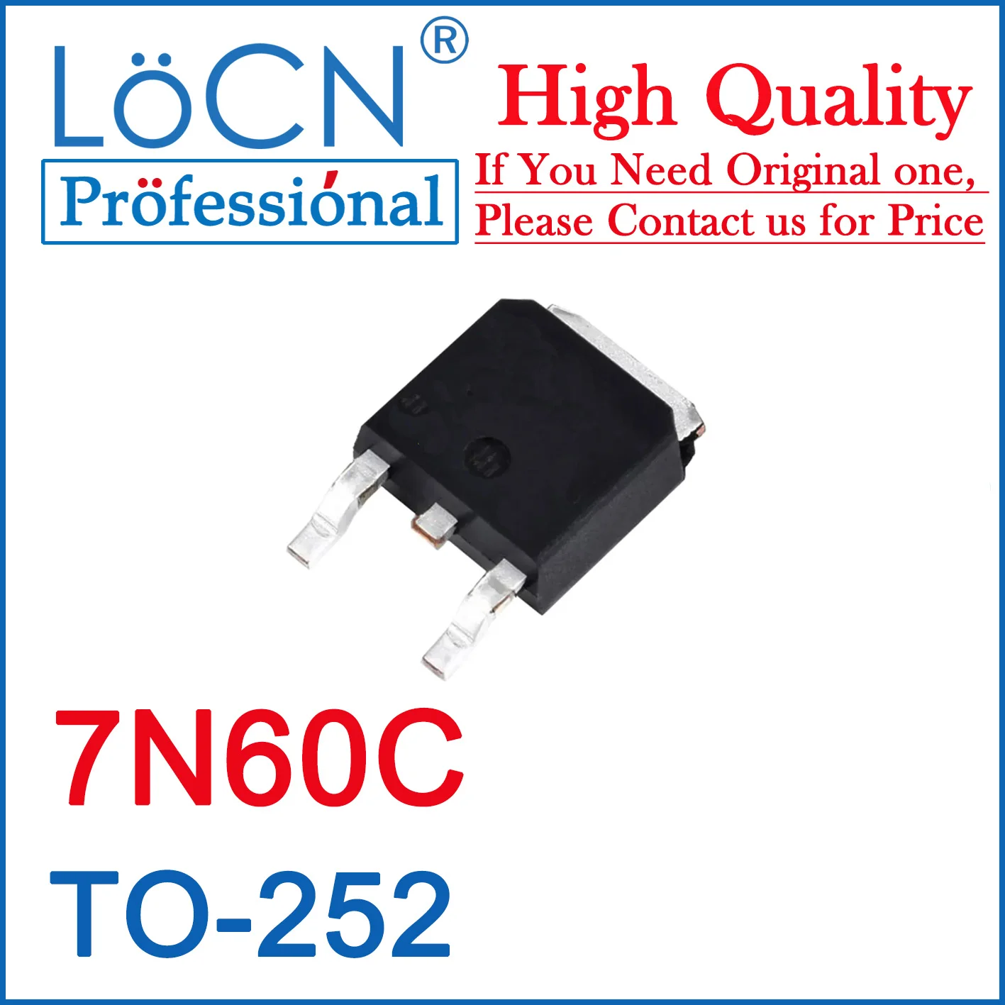 LoCN 100PCS FQD7N60C 7N60C TO252 SMD ทางเลือก AOD7N60 FCD7N60 FQD7N60 FQD7N60C DPAK Mosfets จีนใหม่คุณภาพสูง