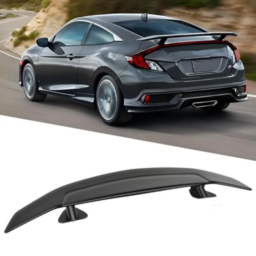 

47" Universal Car Rear Trunk Spoiler Wing Sport Style W/Adhesive Compatible with Ford Focus Honda Civic Accord Toyota Corolla C