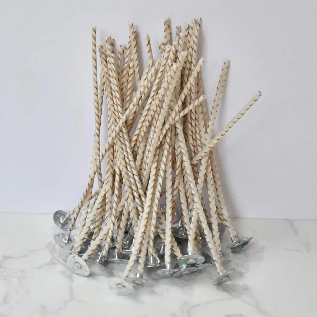 50pcs/Bag Brown Pure Cotton Soybeans Core Candles Smokeless Wicks 10cm Candle Making Supplies Accessories