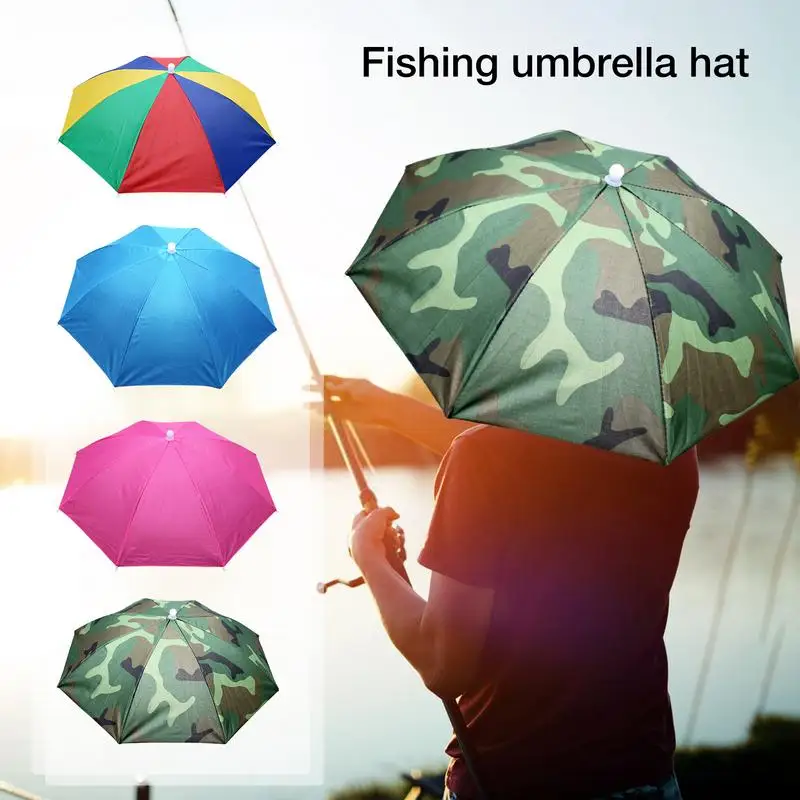 Head Umbrella Folding Umbrella Hat For Adults And Kids UV Protection Umbrella Hats For Adults Kids Women Men Umbrella Hat For