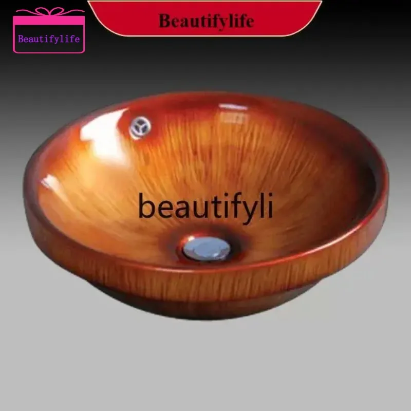

YL f156 Boutique art basin High-end wood grain, art basin, stone grain, table basin