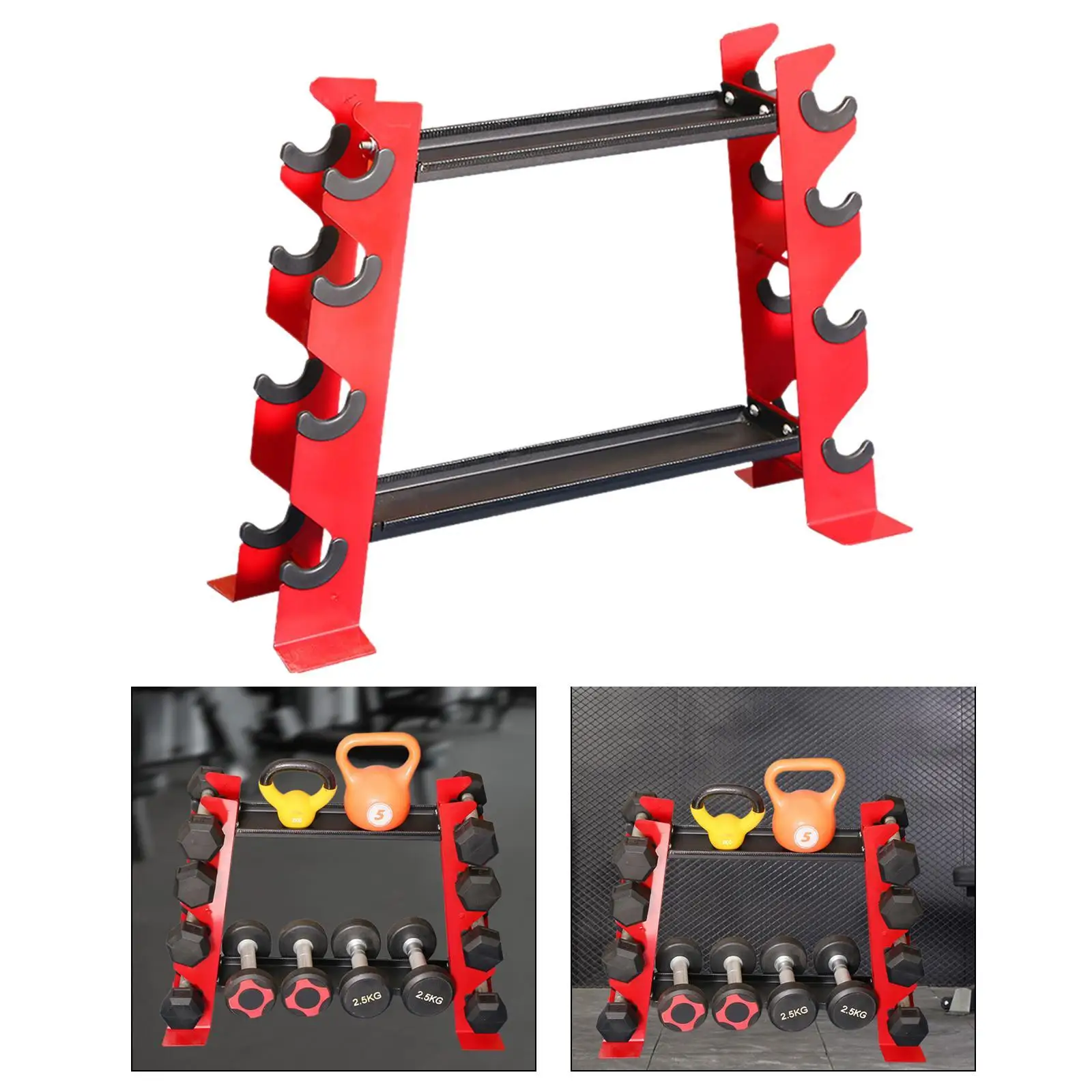 Steel Dumbbell Rack Stand 4 Tier Weight Holder Sturdy Storage Tower for Home Gym Fitness Equipment Setup