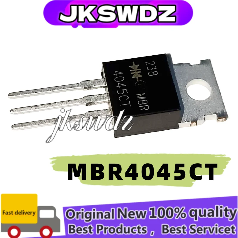 

10 pieces, brand new and original MBR4045CT, MBR4045, 4045CT, 40A, 45V, TO220