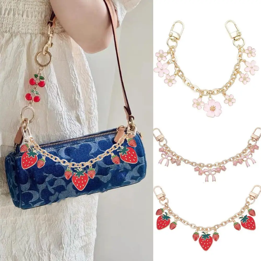 

Personality Phone Charm New Product Flower Artificial Pearl Phone Rope Bag Extension Chain Fashion Cherry Blossom Bag Pendant