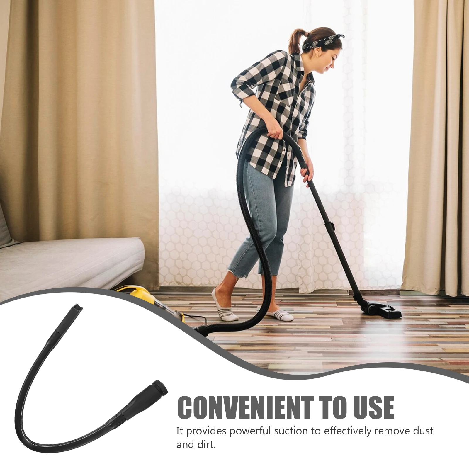 

Flexible Crevice Tool Vacuum Attachment For Compatible Lightweight Portable Cleaner Nozzle Pp Material