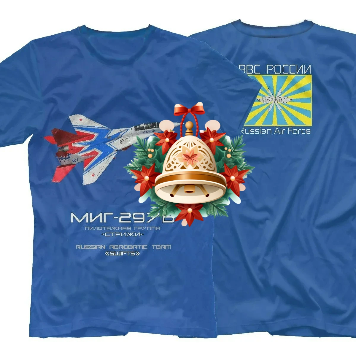 Russian Air Force Swifts Aerobatic Team MiG-29 UB Fighter T-Shirt. Summer Cotton O-Neck Short Sleeve Mens T Shirt New S-3XL