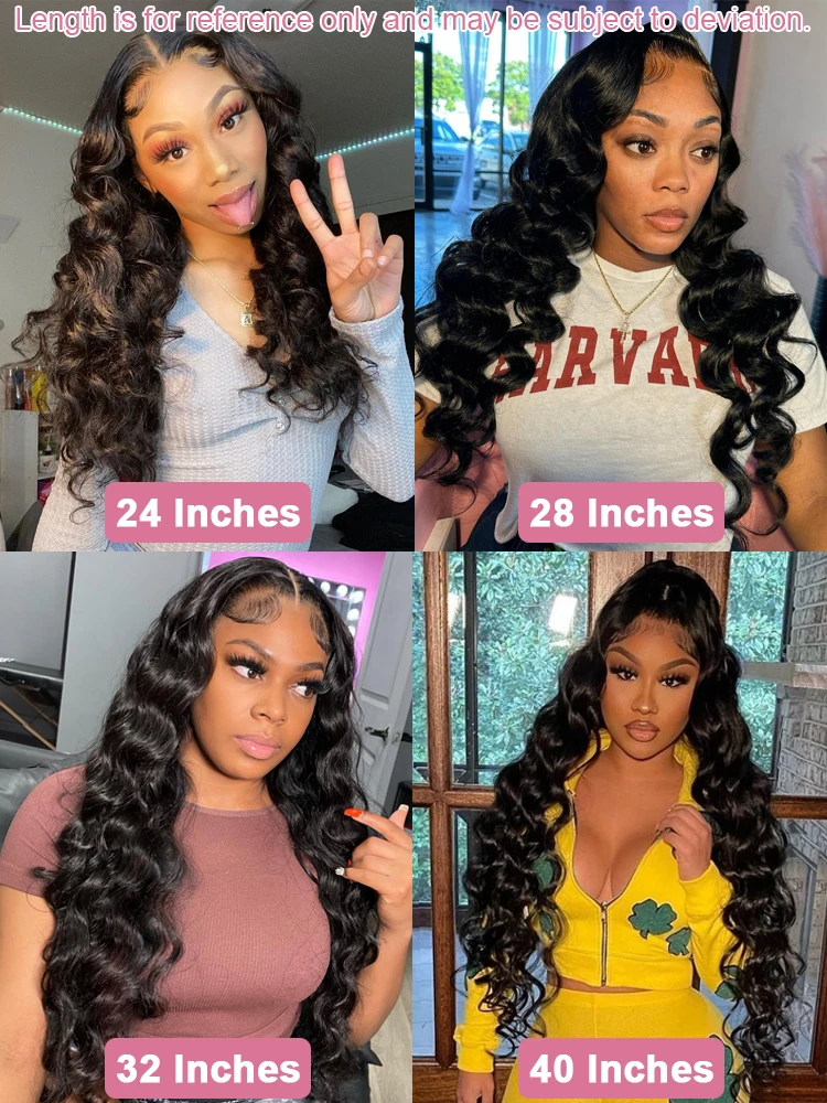 Perruque Lace Front Wig 360 naturelle brésilienne, cheveux bouclés, HD, 13x6, pre-plucked, Deep Wave, 40 pouces, 100%