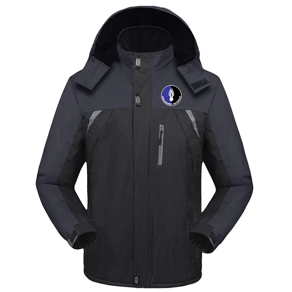 French Gendarmerie PSIG Men New Winter Printed Thicken Windbreaker Print Coats Waterproof Warmer Outdoor Comfortable Clothing