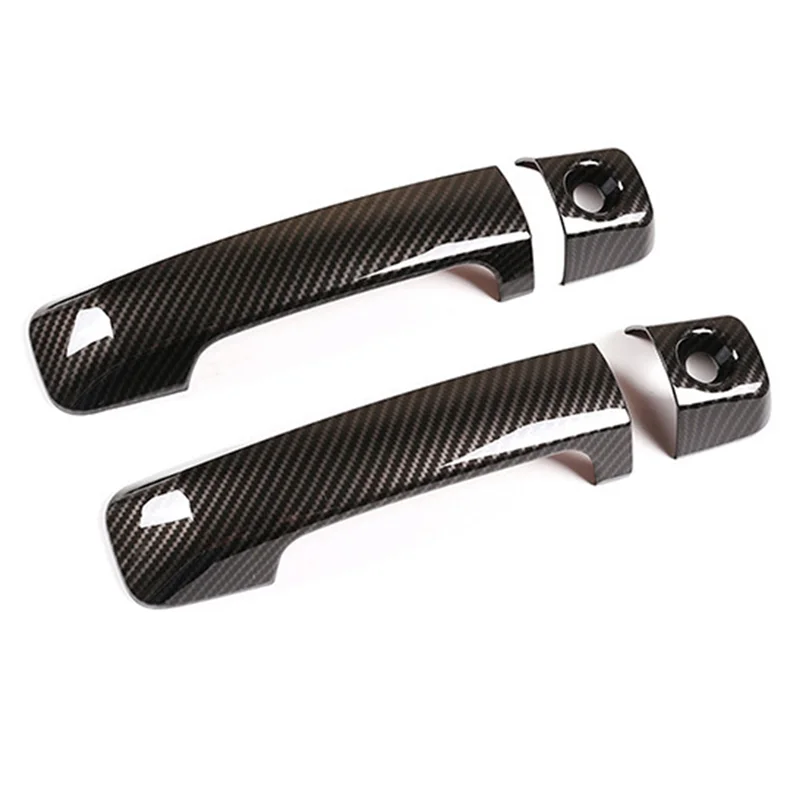

2Pcs Carbon Fiber Handle Cover Trim Car Exterior Door Handle Cover Replacement Car Handle Cover For TOYOTA 2007-2021 FJ CRUISER-