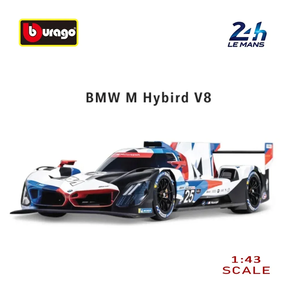 New Bburago 1:43 BMW M Hybird V8 Lamborghini Sc63 24H Le-Mans Rally Alloy Racing Die Cast Car Static Model Car Collection Gift