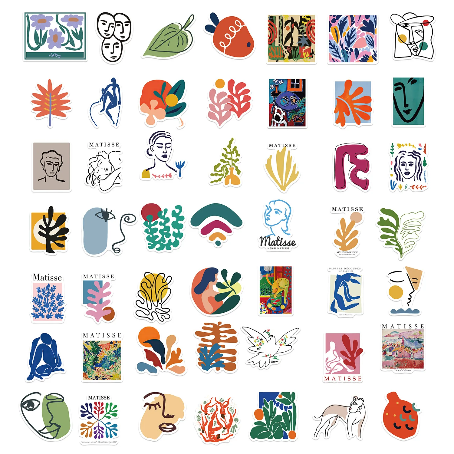 10/30/50 pçs cor abstrata popularidade pop arte dos desenhos animados adesivos diy portátil bagagem skate graffiti decalques adesivo