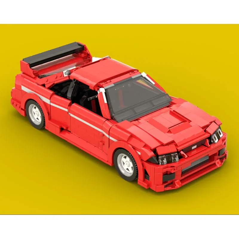 MOC-204502 novo gtr r33 400r supercar corrida blocos de construção modelo 1264 peças moc criativo meninos crianças brinquedo aniversário presente