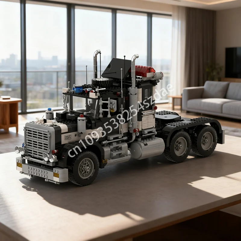 

1887 шт. MOC гигантский полицейский грузовик, модель белого кота, рождественские подарки, строительные блоки, игрушки, архитектура, идея «сделай сам», кирпич для детей