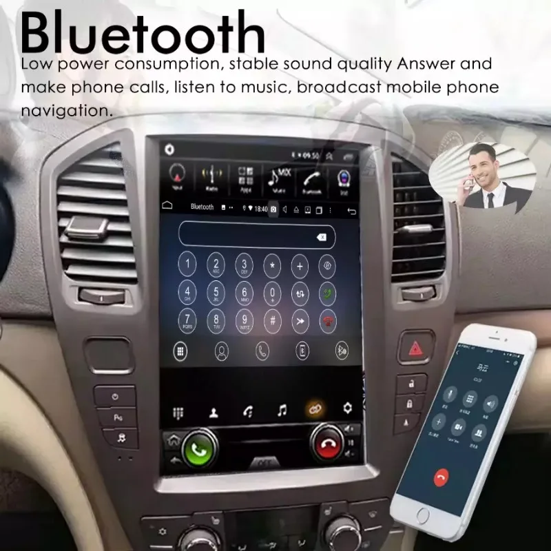 راديو السيارة لأوبل إنسيجنيا وبيوك ريجال 2008-2013 مشغل وسائط متعددة لاسلكي 2 DIN يعمل بنظام أندرويد 15 شاشة Carplay أوتوماتيكية تعمل باللمس 4G #4