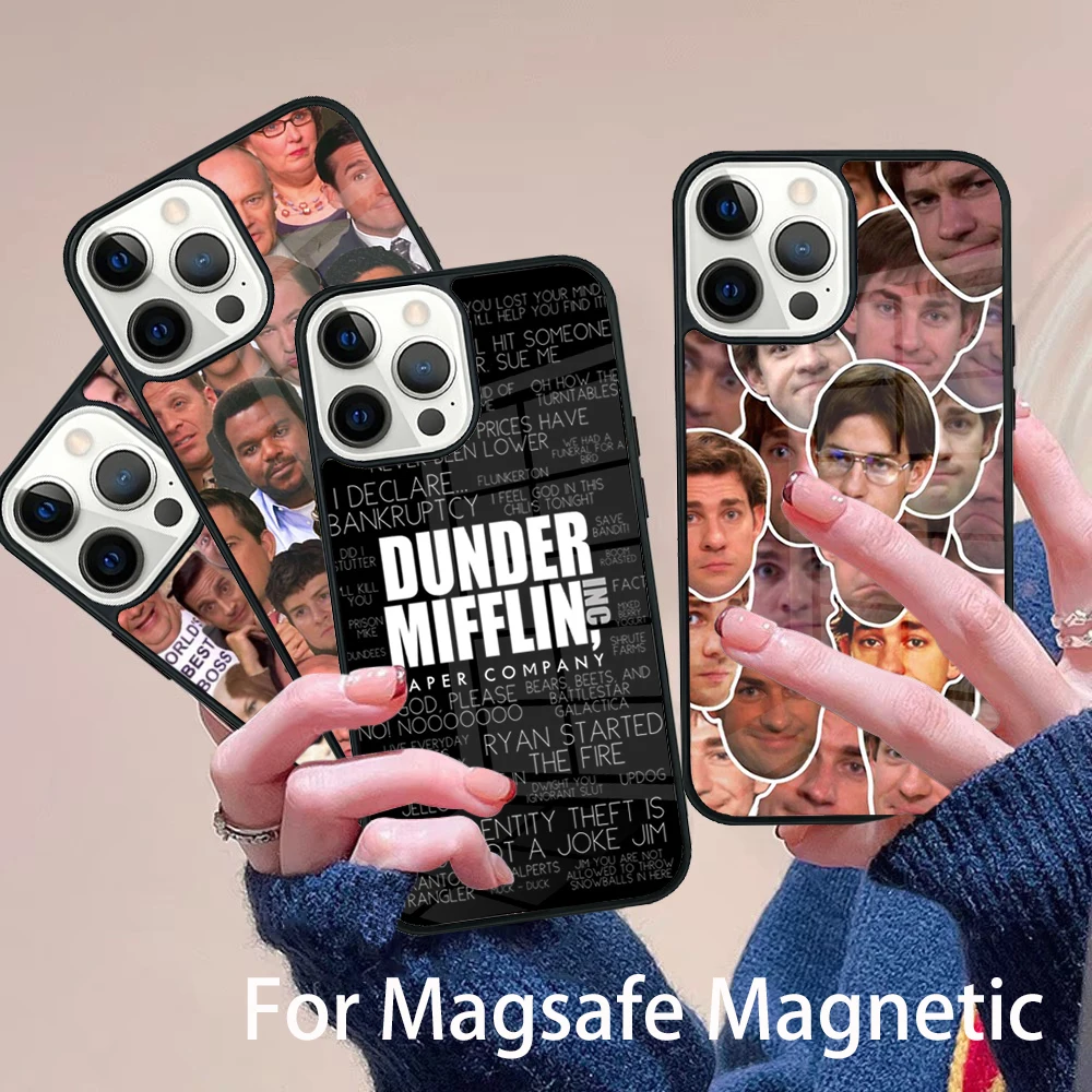 

The Office Collage Phone Case Magesafe Magnetic Wireless Charge Cover For IPhone 16 11 12 13 14 15 Pro Max Plus Mini