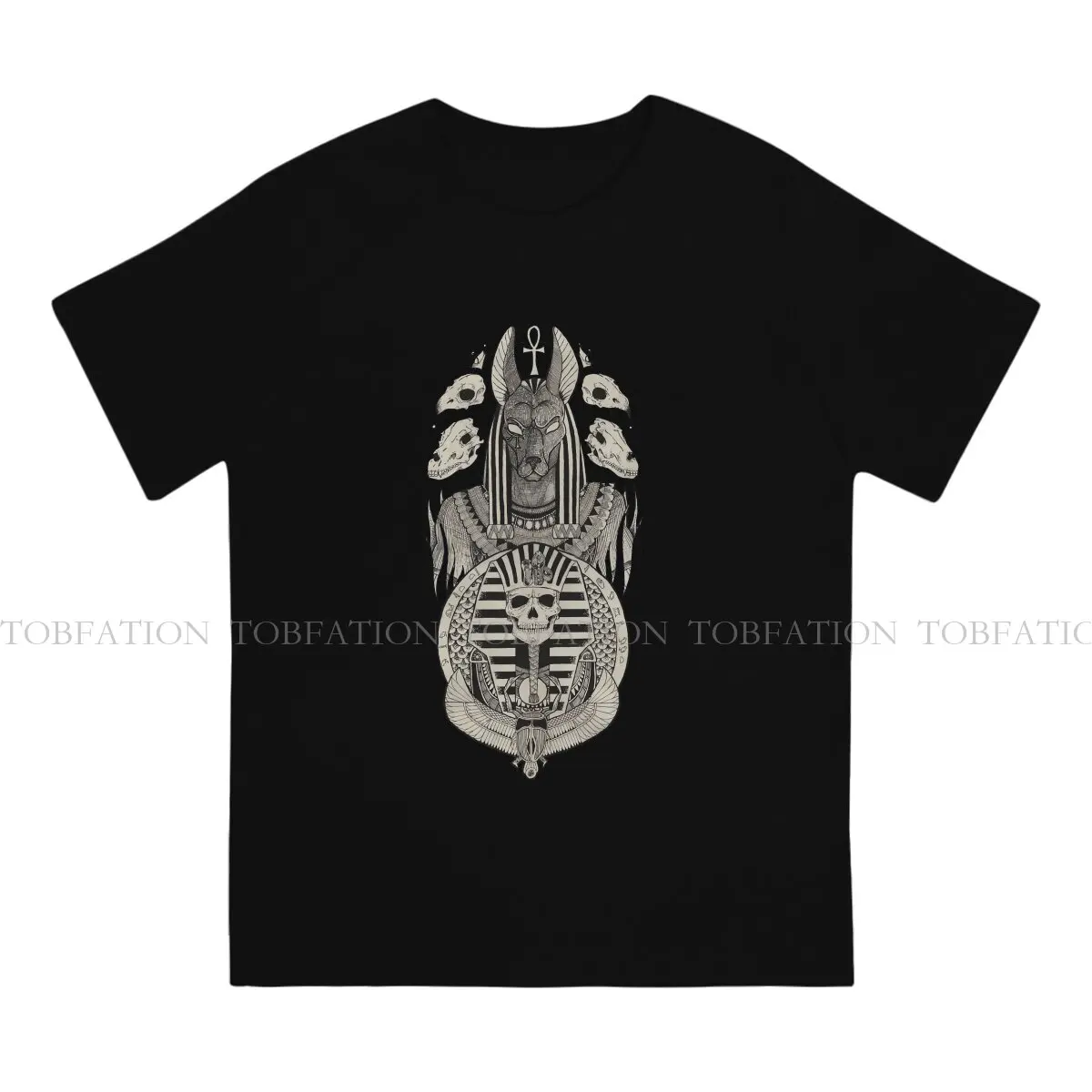 Anubis Fashion TShirts Ancient Egypt Egyptian Male Style Pure Cotton Tops T Shirt O Neck 