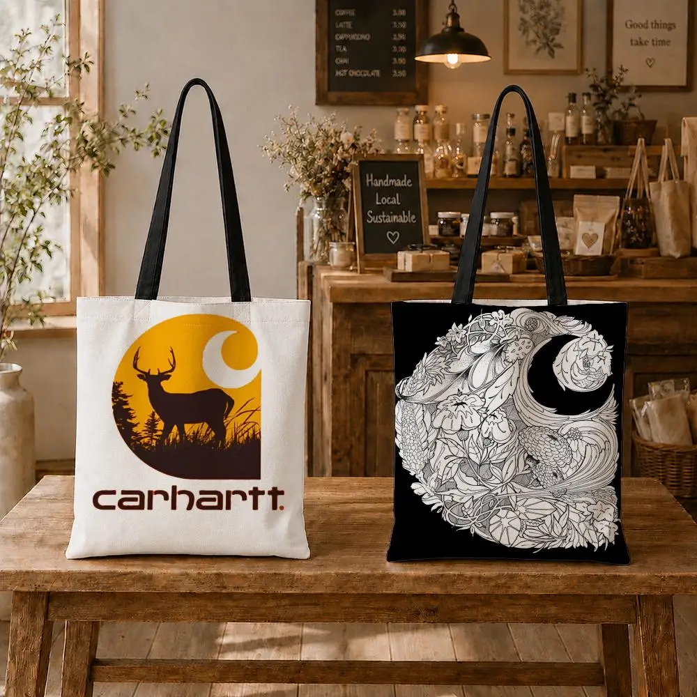 Art C-Cute C-Carhart D-decoration Storage Bags Large Capacity Canvas Tote Bag Environmental Foldable Shopping Bag