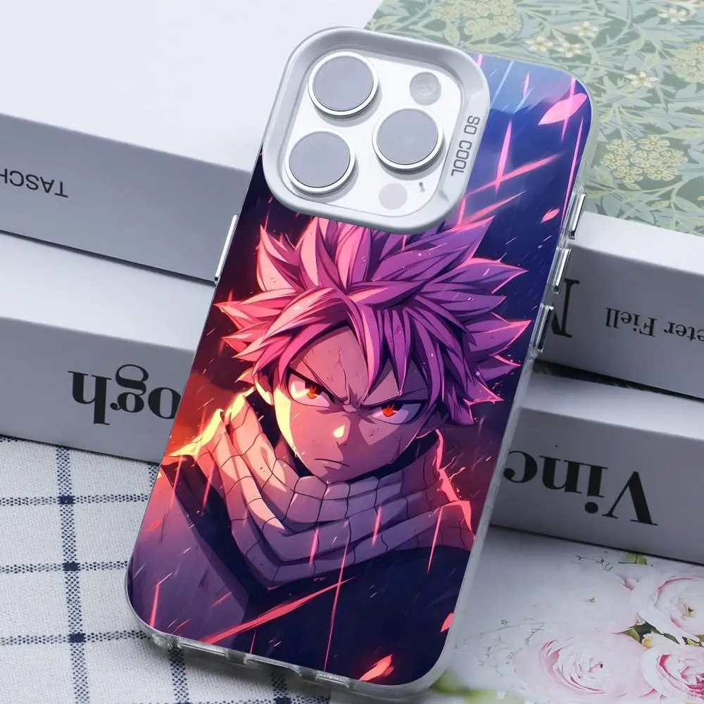 

Чехол для мобильного телефона Fairy Tail Natsu для iPhone 17, 16, 15, 14, 13, 12, 11 X XR XS 8 7 Air Pro Max Plus, белый полупрозрачный цветной чехол