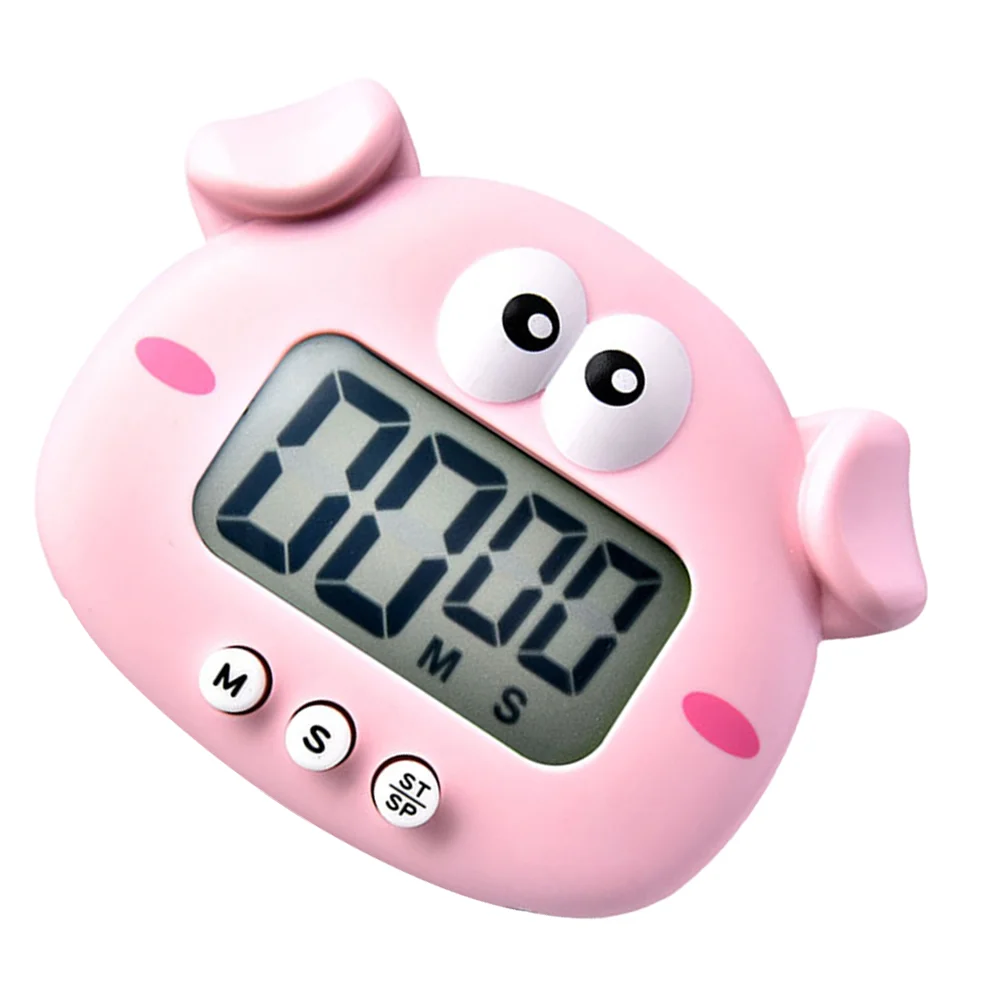 Cartoon Pig Eletronic Timer Animal Timing Work Reminder Study Kitchen Countdown Clock Student