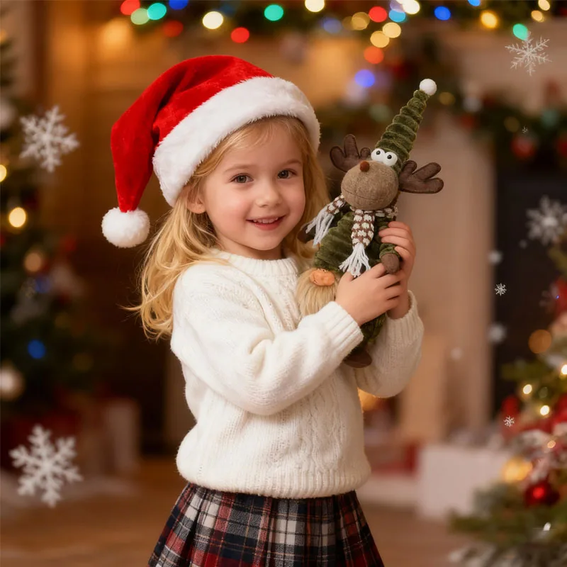52CM 중세 스타일 엘크 드워프 접이식 인형 장식 인형 크리스마스 트리 장식 침실 창문 장식 크리스마스 선물