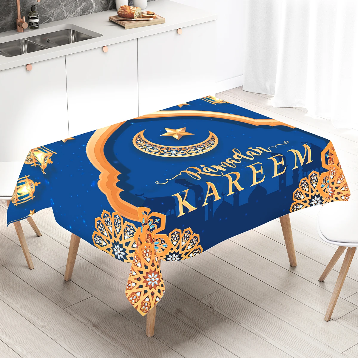 

Ramadan Kareem Polyester Tablecloth Ramadan Decor For Home 2025 Islamic Muslim Party Supplies Ramadan Kareem Gift EID Al Adha