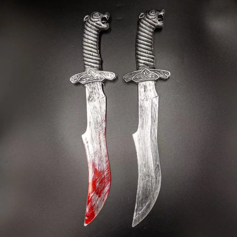 43.5 متر/17.13in سيف ساموراي تأثيري البلاستيك ليوبارد كاتانا أنيمي الأجهزة الطرفية نموذج الدعائم هالوين اللعب في الهواء الطلق لوازم الحفلات