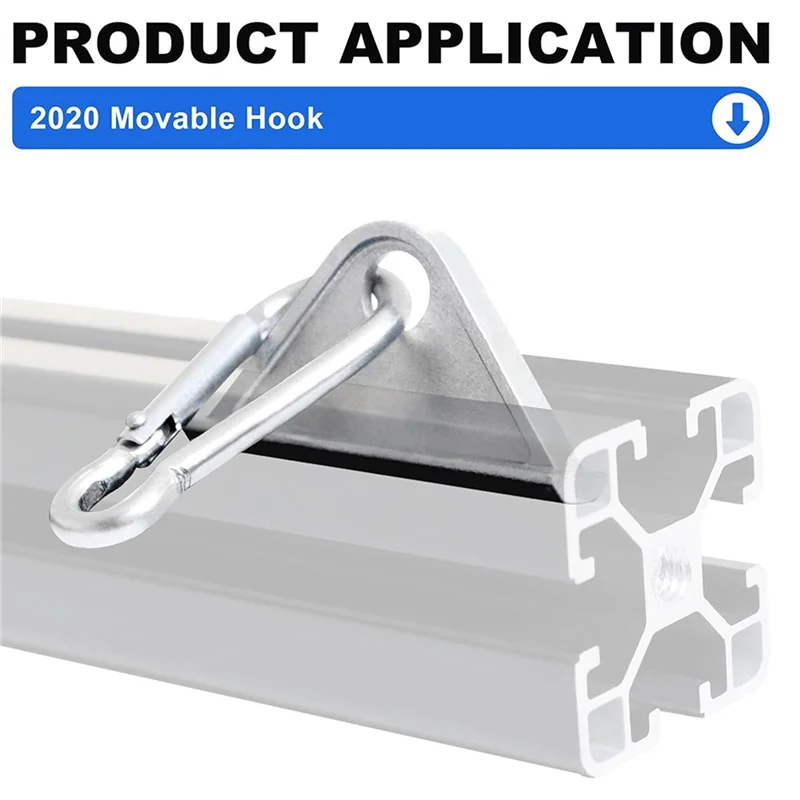 【Flash-Deal!】16 Pack 2020 Extrusion Sliding Hook For 20 Series T-Slot V-Slot Aluminum Extrusion Hardware Silver