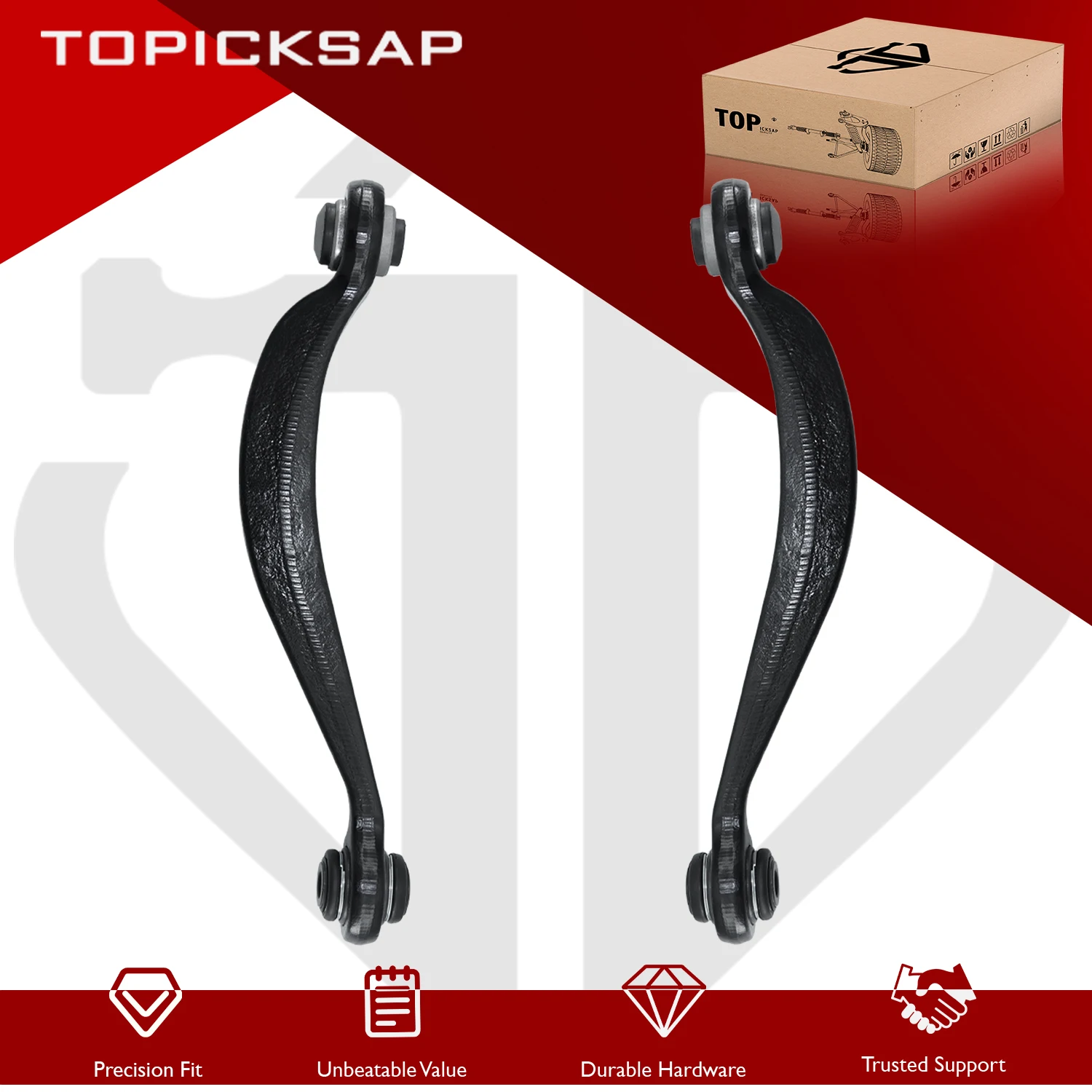 TOPICKSAP 2Pcs Rear Forward Upper Lateral Control Arm Assembly Kit for Buick Enclave Chevy Traverse GMC Saturn 2007- 2016 2017