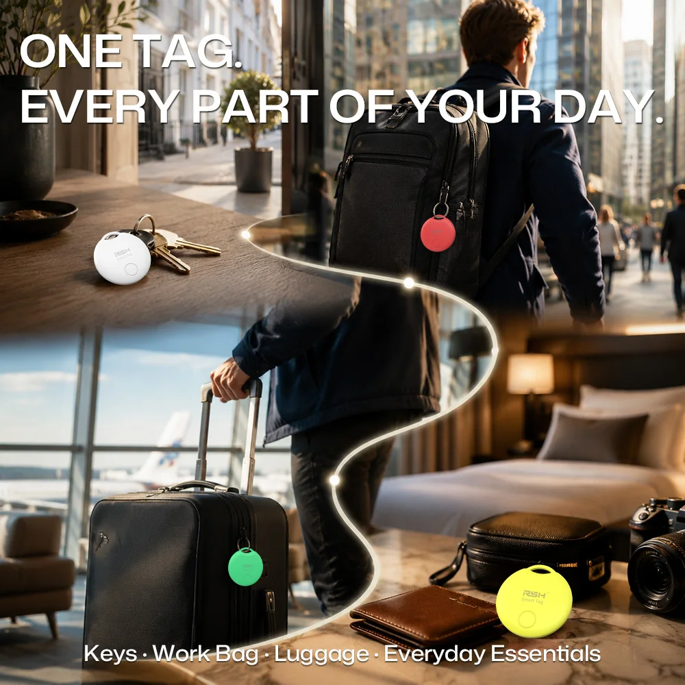 Bluetooth Smart Tag Item Locator Anti‑Lost Finder Compatible with Google Find Hub Mini Tracker for Car Key Wallet Suitcase Bag