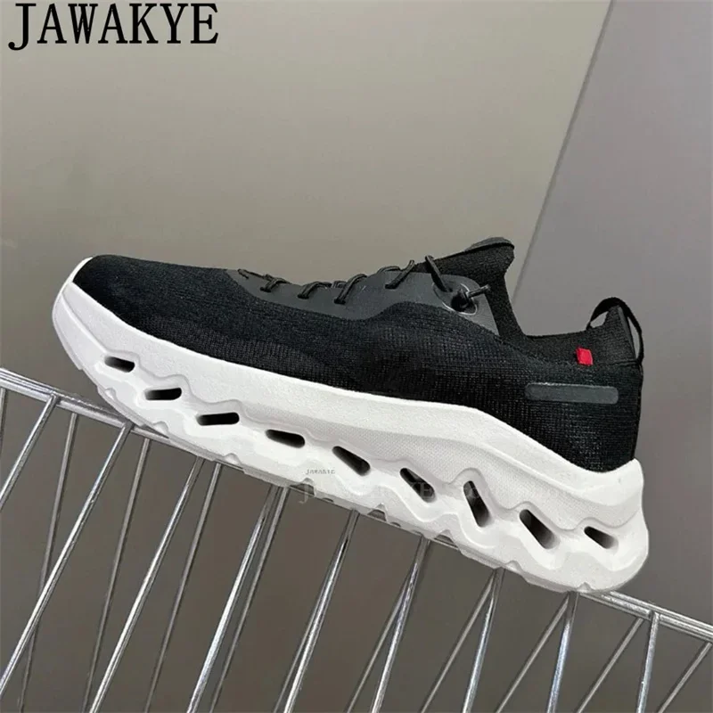 Breathable Comfortable Platform Sneakers Flat Shoes Woman Summer Lace-Up Casual Shoes Unisex Trainer Running Shoes