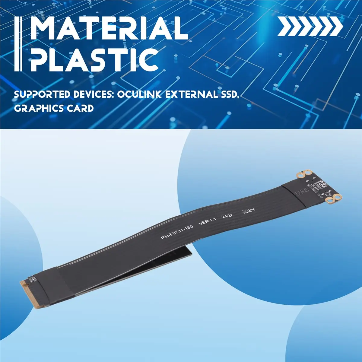 TCE M.2 NVMe PCIE 4.0 to Oculink SFF-8611 SFF-8612 Female Adapter Cable Laptop External Graphics Card Extension Cable