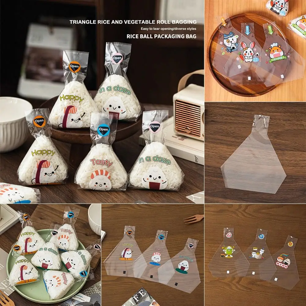 100 шт., бытовой мешок для рисовых шариков «сделай сам», форма рисового шарика с подогревом, упаковочный мешок, кухонный гаджет, аксессуары для бенто, рис