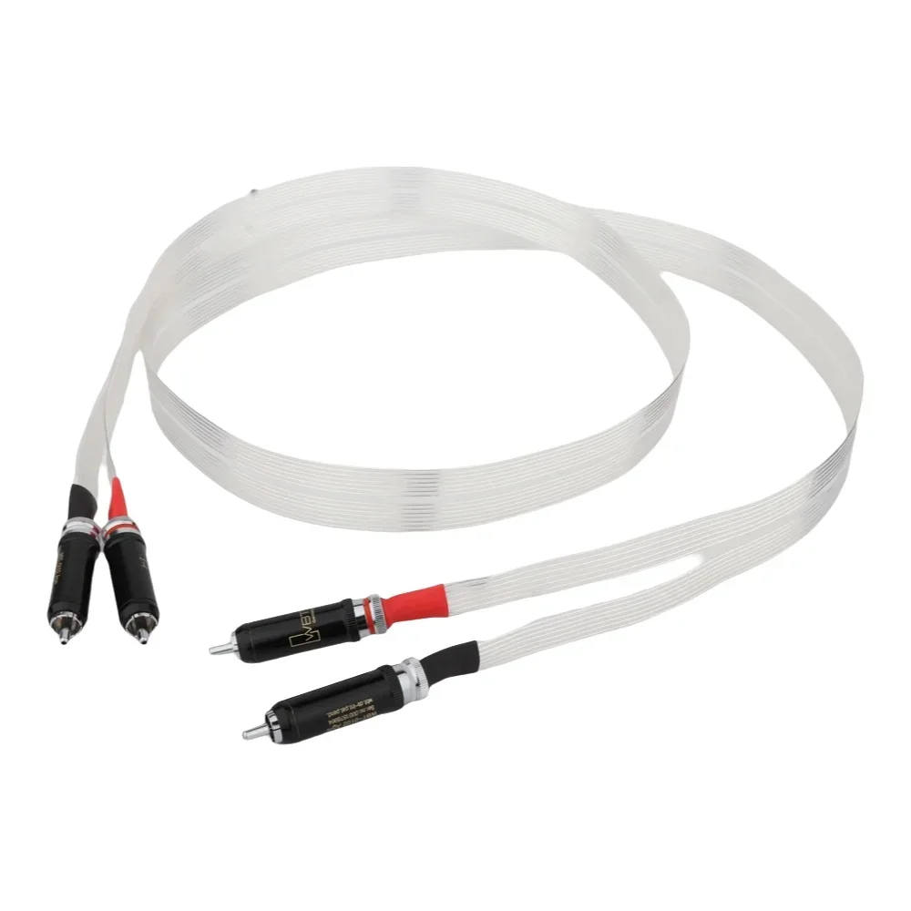 HiFi Valhalla Rca Cable Nordost Audiophile 7N OCC Silver Plated Audio Signal Cable WBT0102 2RCA Plug for Amplifier DAC Soudbox
