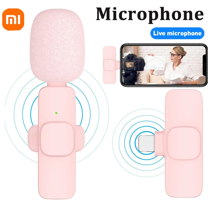 

Беспроводной петличный микрофон Xiaomi Mijia, портативный микрофон для записи аудио и видео Vlog для iPhone, Android, ПК, игровой телефон в реальном времени