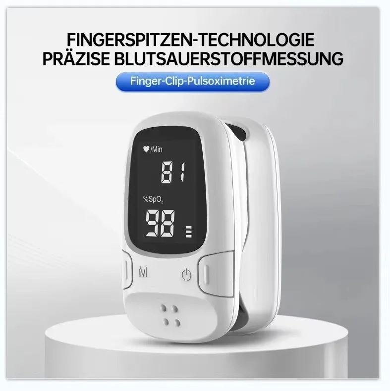 Finger Pulse Oximeter OLED Blood Oxygen Saturation Heart Rate Monitor Oxymeters Medical With Respiratory Digital Oximeter