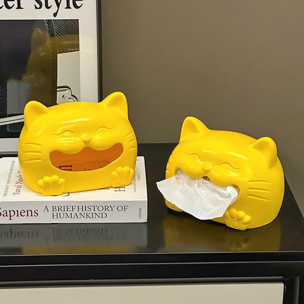 

Model Toy Cat Tissue Box Collectible Creative Napkin Storage Box Cute Cartoon Animal Napkin Holder Birthday Gift