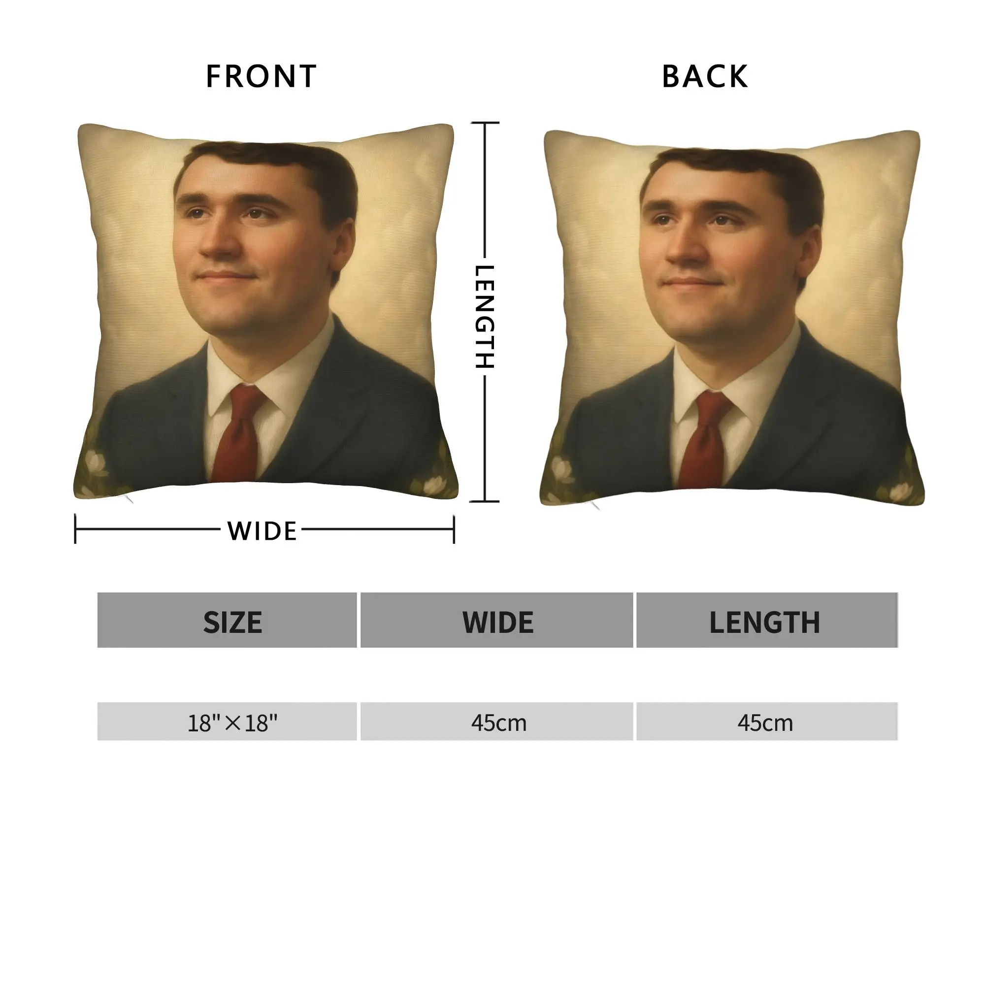 غطاء وسادة تشارلي كيرك الملائكية غطاء وسادة جرافيك مضحك كيس وسادة لمكتب سيارة ديكور المنزل سادات #2