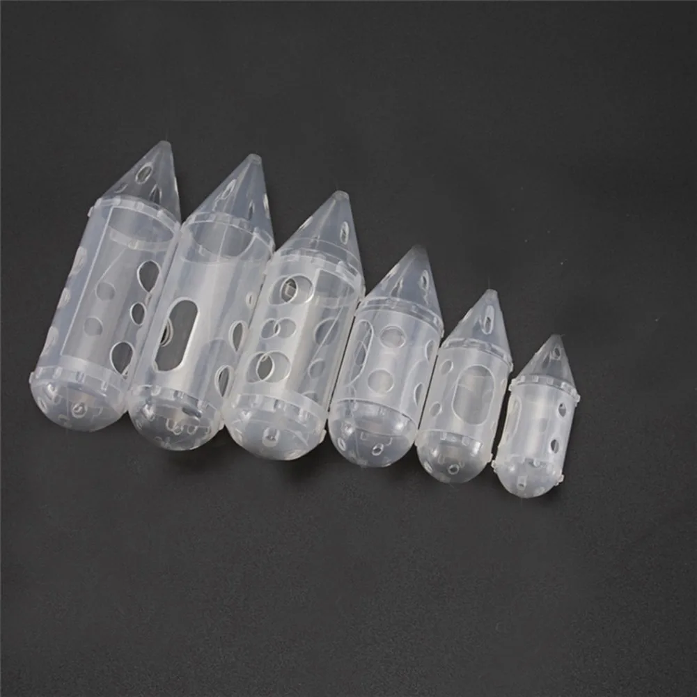 Clear Feeders For Maggot Carp Match Fishing Tackle Feeder Bait Cage Fishing Trap Basket Feeder Holder Fishing Tool Tackle Feeder