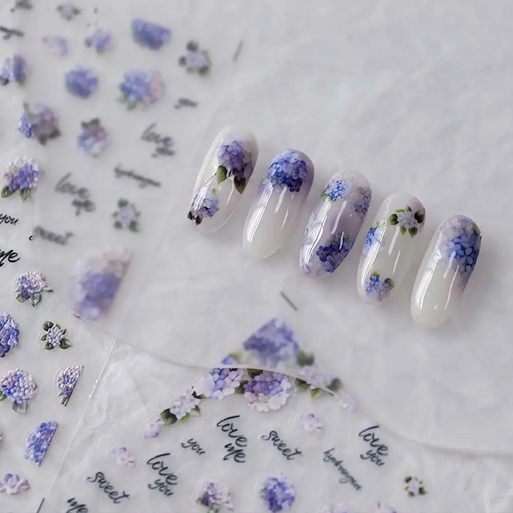 Colorful DIY Nail Art Rose Relief Flower Nail Decals Flower Nail Stickers Nail Decorations Manicure Accessories