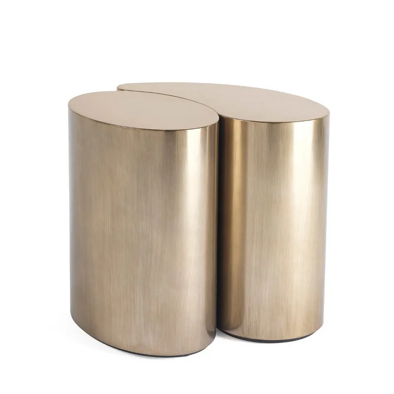 Italian light luxury special-shaped tree root small side corner sofa side table designer high-end design living room table