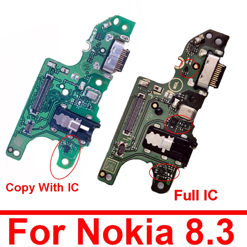 USB Charging Dock Board For Nokia 8.3 USB Charger Port Board with Microphone Flex Cable Replacement Parts