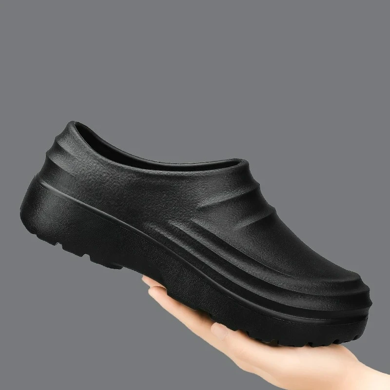 

New Men's Anti-slip Chef Shoes Sandals For Men Working shoes waterproof fashion Garden Shoes Clogs For Beach Slippers Size 36-48