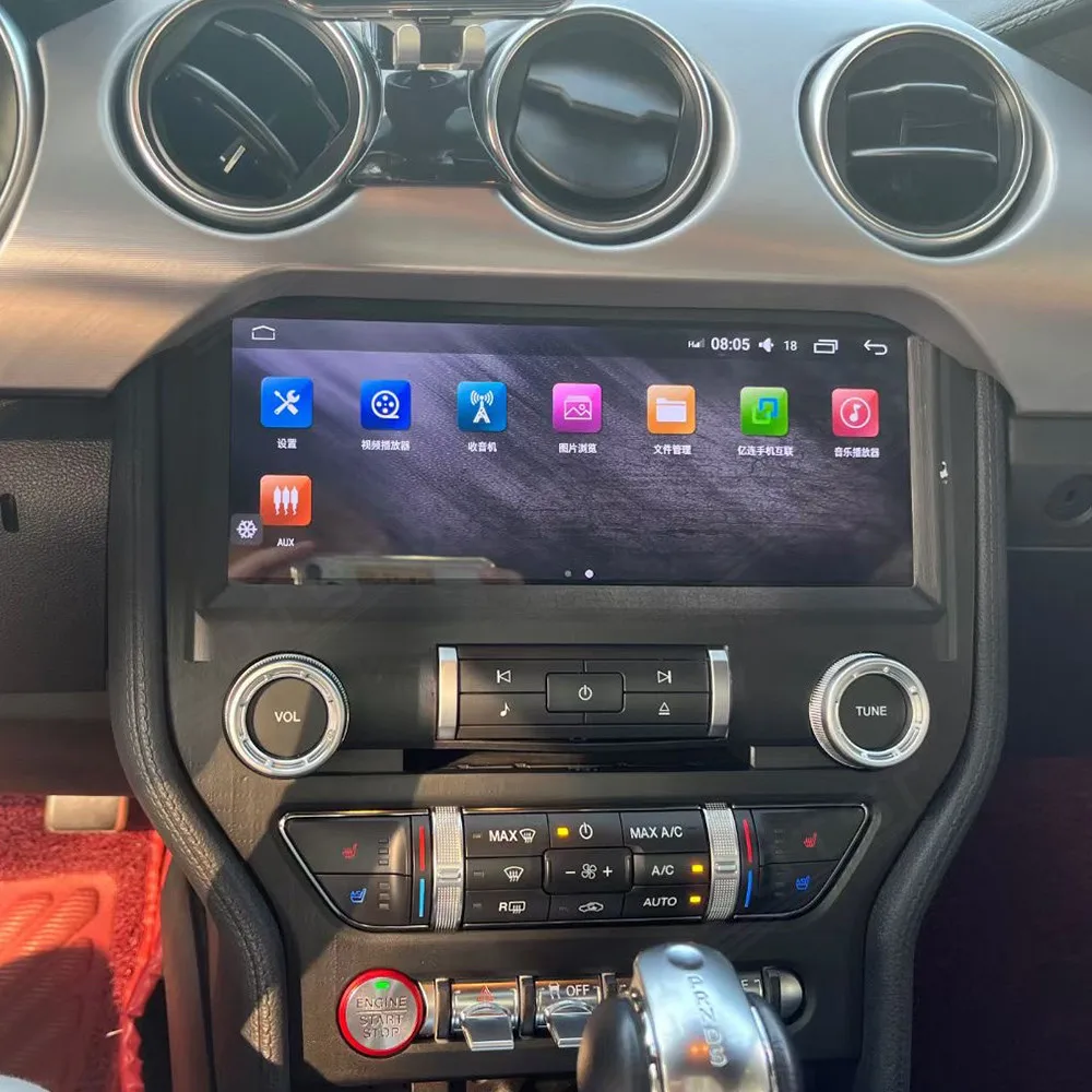 Android Car Multimedia Player para Ford Mustang 2010-2014, 10.25 ", Navegação GPS, Rádio Auto Stereo, Unidade de Cabeça, Carplay, Leitor Multimédia, Acessórios