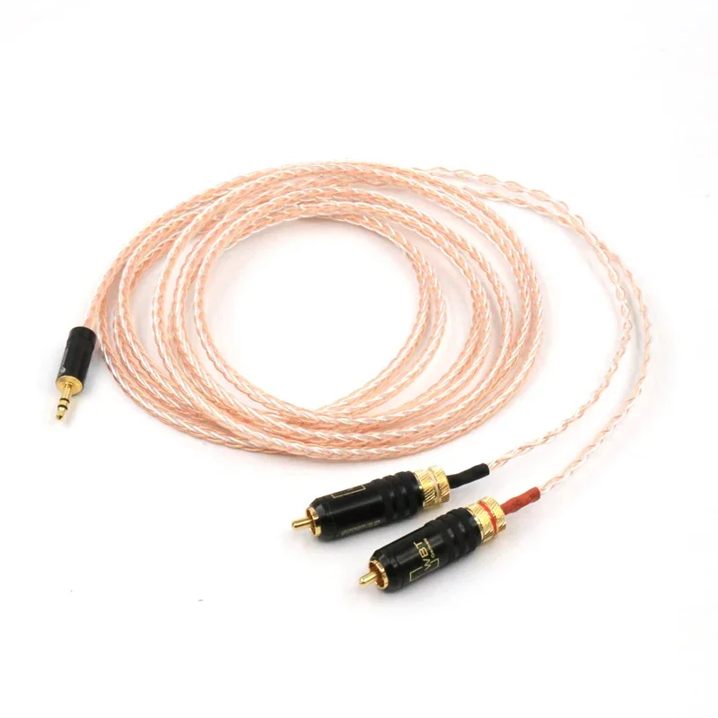 High Quality HIFI 0.5m,1m,1.5m,2m,3m,5m 3.5mm to 2 RCA Audio cable 3.5MM male to 2 Rca Male Stereo Cable for MP3 DVD Amplifier