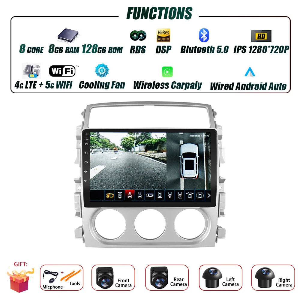 Android 16 Voor Suzuki Liana 2004-2013 Auto Radio Multimedia Video Player GPS Navigatie Stereo Draadloze Carplay Auto WIFI GEEN 2DIN