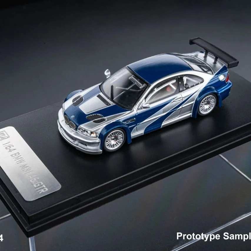 DCM 1:64 BMW M3 E46 GTR Need for Speed Dressing Alloy Premium Diecast Vehicle Model Toys Collectible Display Piece - Image 5