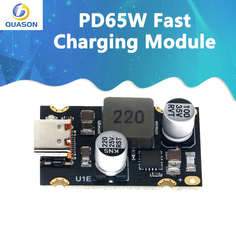 PD65W Fast Charging Module Type-C USB Interface Supports PD3.1 QC3.0 SCP PPS Fast Charger 5V 9V 12V 20V