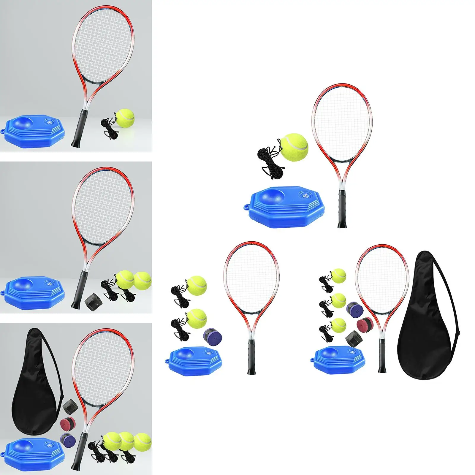 Tennis Trainer Rebound Ball Solo Training Equipment for Beginners Exercise Single Player Self Practice for Park Garden Backyard